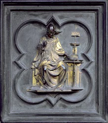 St. Gregorius, paneel G van de noorddeuren van het Baptisterium van San Giovanni, 1403-24